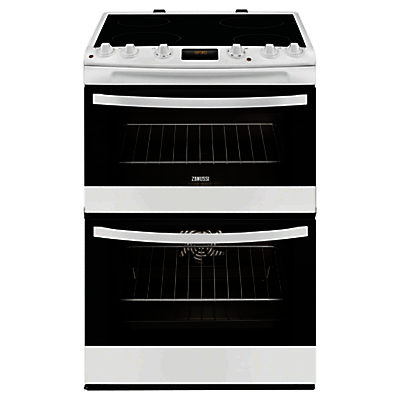 Zanussi ZCV68300WA Electric Cooker, White White Zanussi ZCV68300WA Electric Cooker, White White